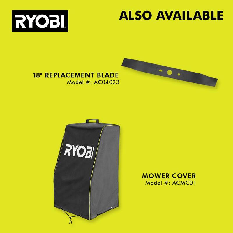 RYOBI 40V 18 in. 2-in-1 Cordless Battery Walk Behind Push Mower (Tool Only) - RY401010BTL