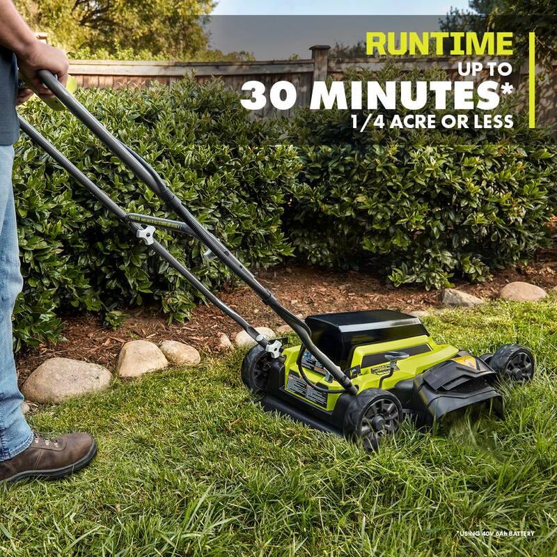 RYOBI 40V 18 in. 2-in-1 Cordless Battery Walk Behind Push Mower (Tool Only) - RY401010BTL