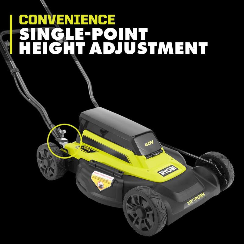 RYOBI 40V 18 in. 2-in-1 Cordless Battery Walk Behind Push Mower (Tool Only) - RY401010BTL
