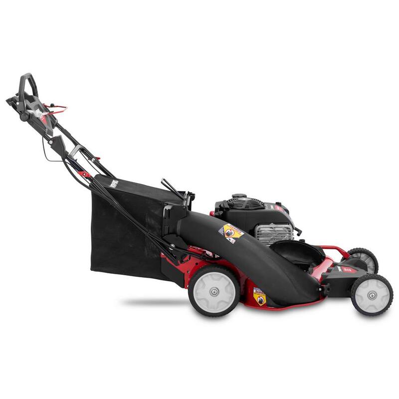 Troy-Bilt 28 in. 223cc Gas Walk Behind Self Propelled Lawn Mower with High Rear Wheels, 3-in-1 Cutting TriAction Cutting System - TBWC 28B