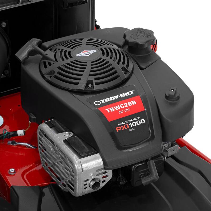 Troy-Bilt 28 in. 223cc Gas Walk Behind Self Propelled Lawn Mower with High Rear Wheels, 3-in-1 Cutting TriAction Cutting System - TBWC 28B