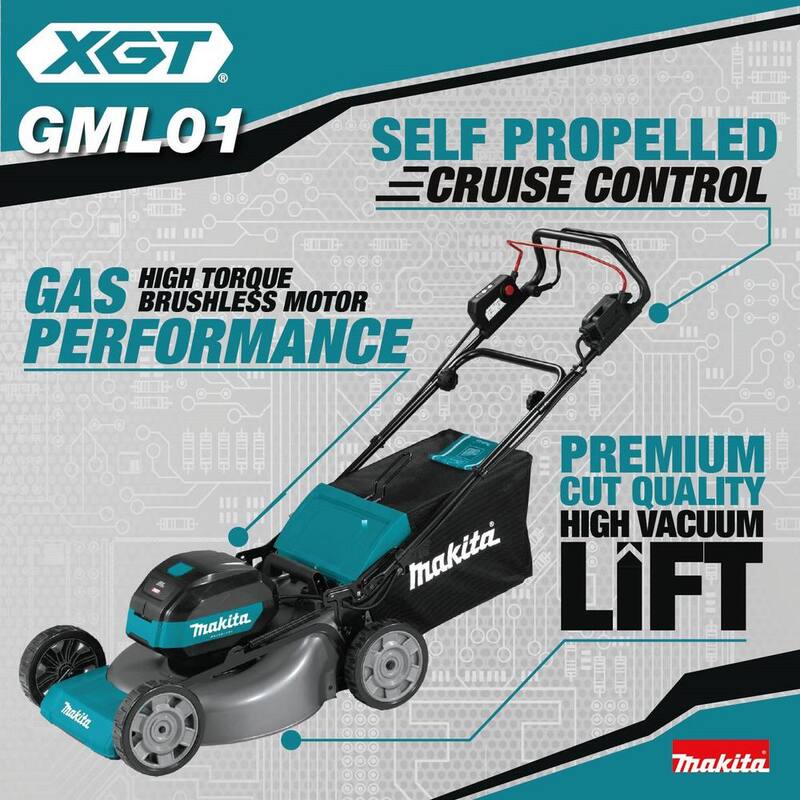 Makita 40V max XGT Brushless Cordless 21 in. Walk Behind Self-Propelled Commercial Lawn Mower Kit (4.0Ah) - GML01SM
