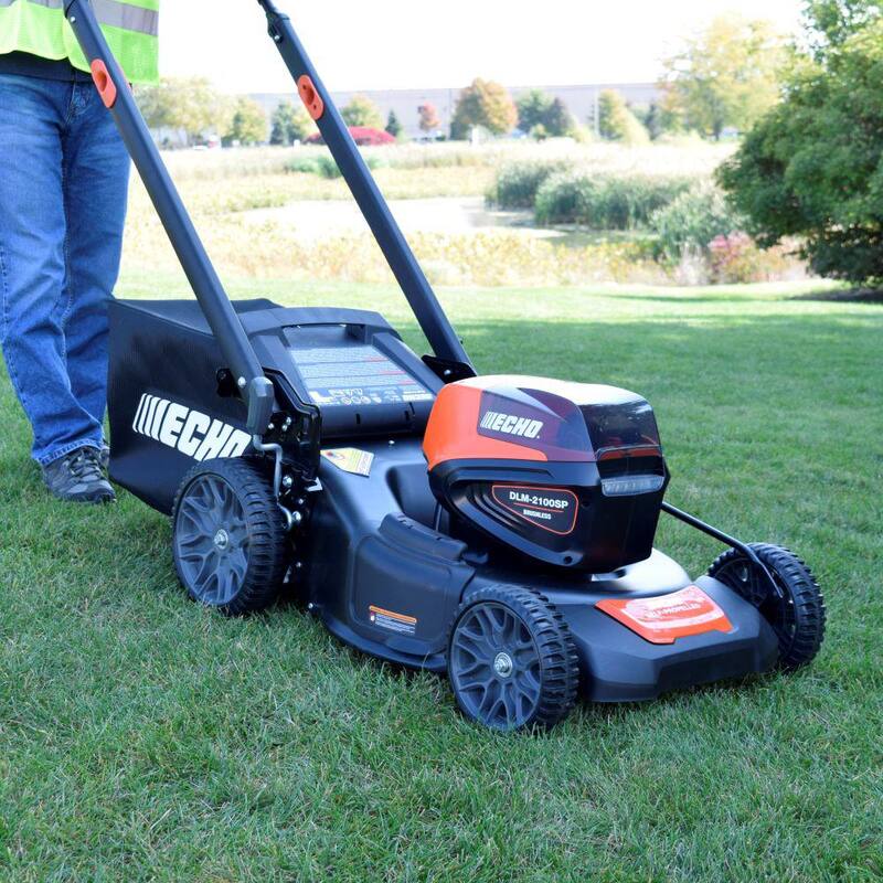 ECHO eFORCE 21 in. 56V Cordless Battery Walk Behind Self-Propelled Lawn Mower with Two 5.0 Ah Batteries/Rapid Charger - DLM-2100SPR2-2