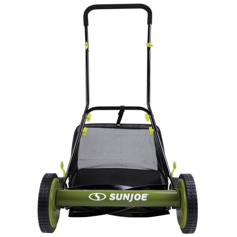 Sun Joe Mow Joe 18 in. Manual Push Walk Behind Reel Mower with Catcher - MJ501M