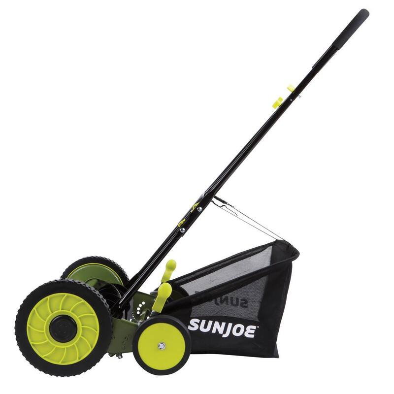 Sun Joe Mow Joe 18 in. Manual Push Walk Behind Reel Mower with Catcher - MJ501M