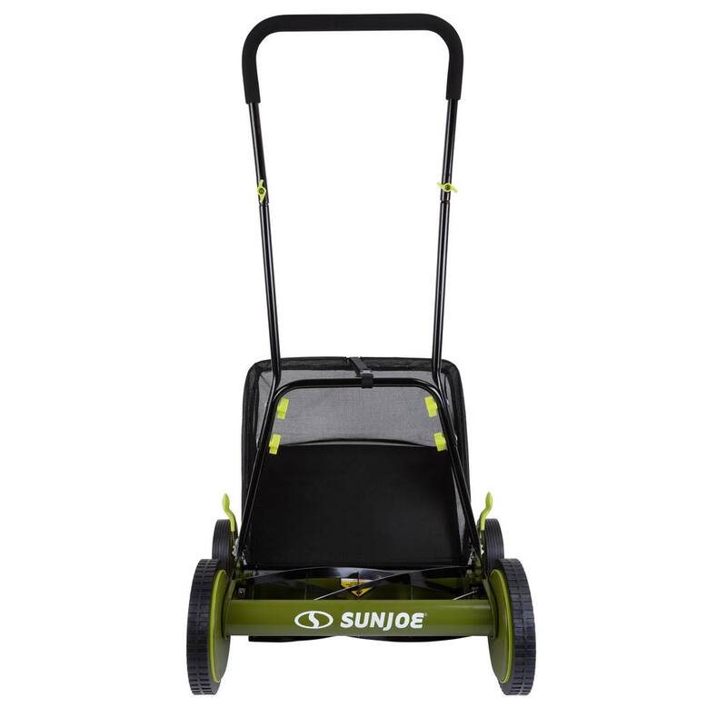 Sun Joe Mow Joe 18 in. Manual Push Walk Behind Reel Mower with Catcher - MJ501M