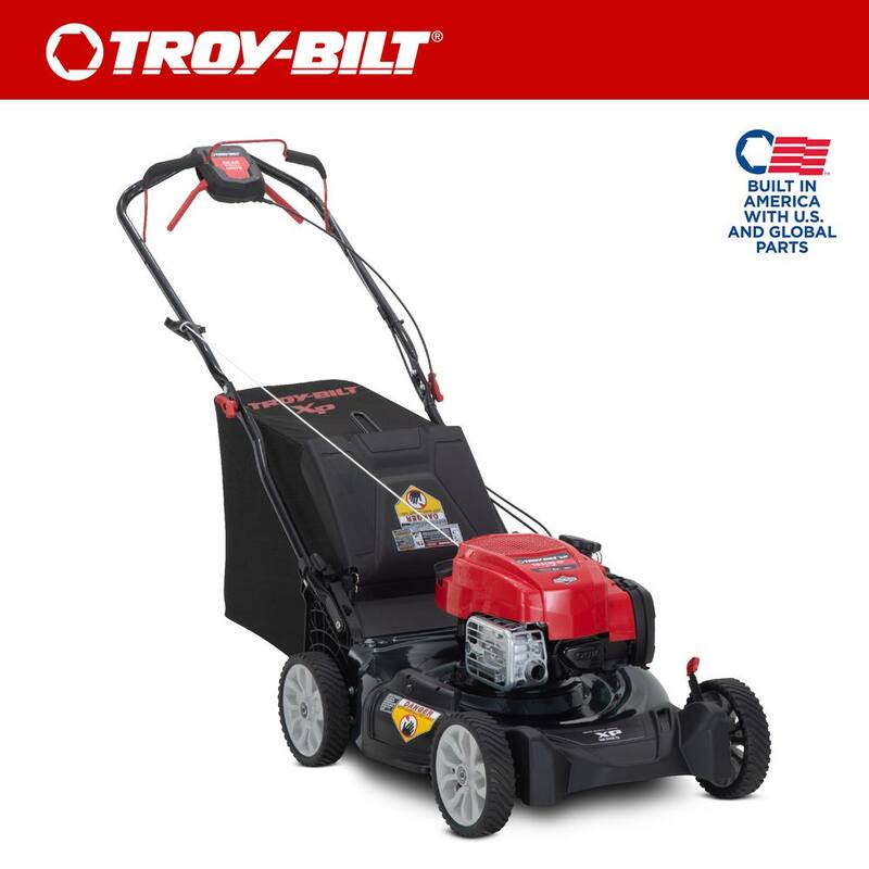 Troy-Bilt XP 21 in. 163 cc Briggs and Stratton Ready Start Engine 3-in-1 Gas RWD Self Propelled Lawn Mower - TB310B XP