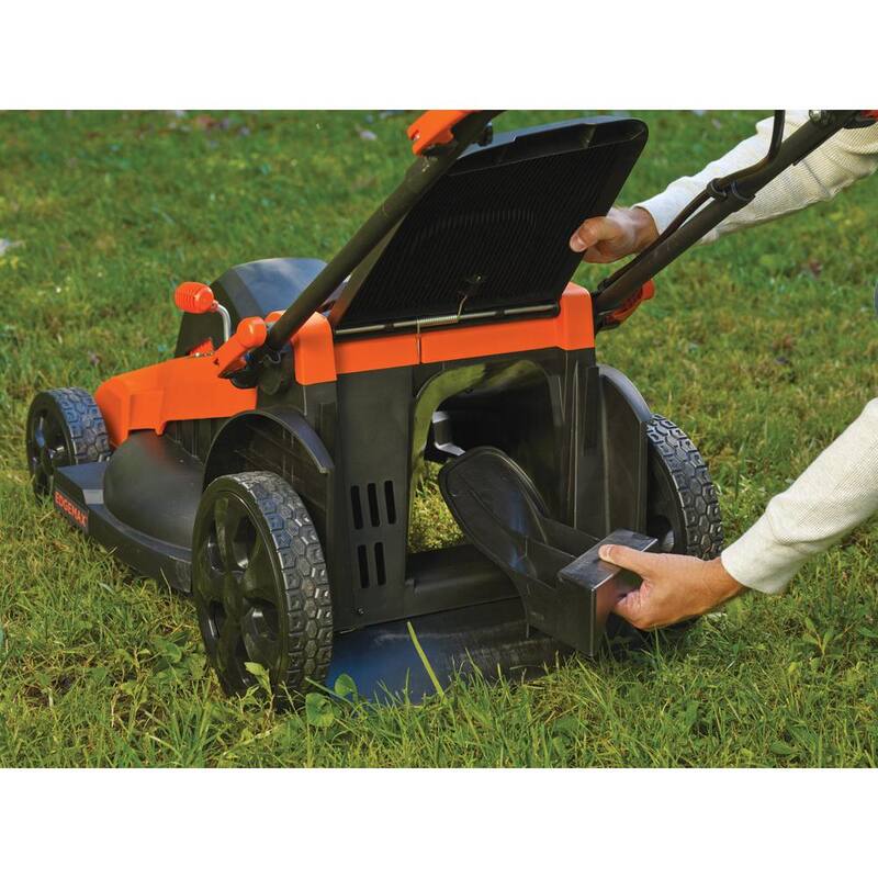 BLACK+DECKER 40V MAX 20 in. Battery Powered Walk Behind Push Lawn Mower with (2) 2Ah Batteries & Charger - CM2043C