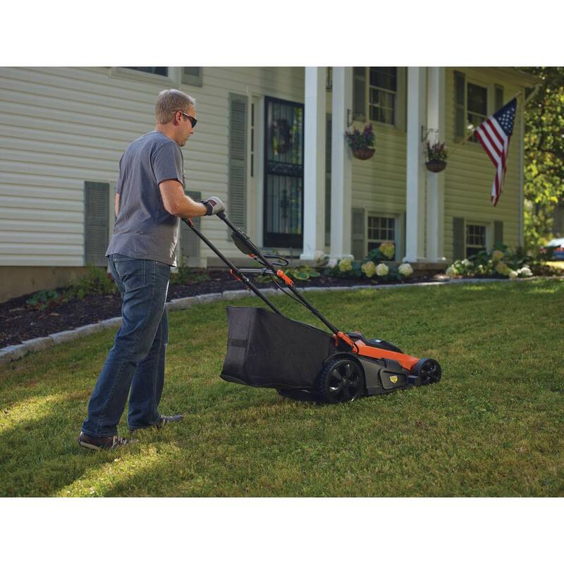 BLACK+DECKER 40V MAX 20 in. Battery Powered Walk Behind Push Lawn Mower with (2) 2Ah Batteries & Charger - CM2043C