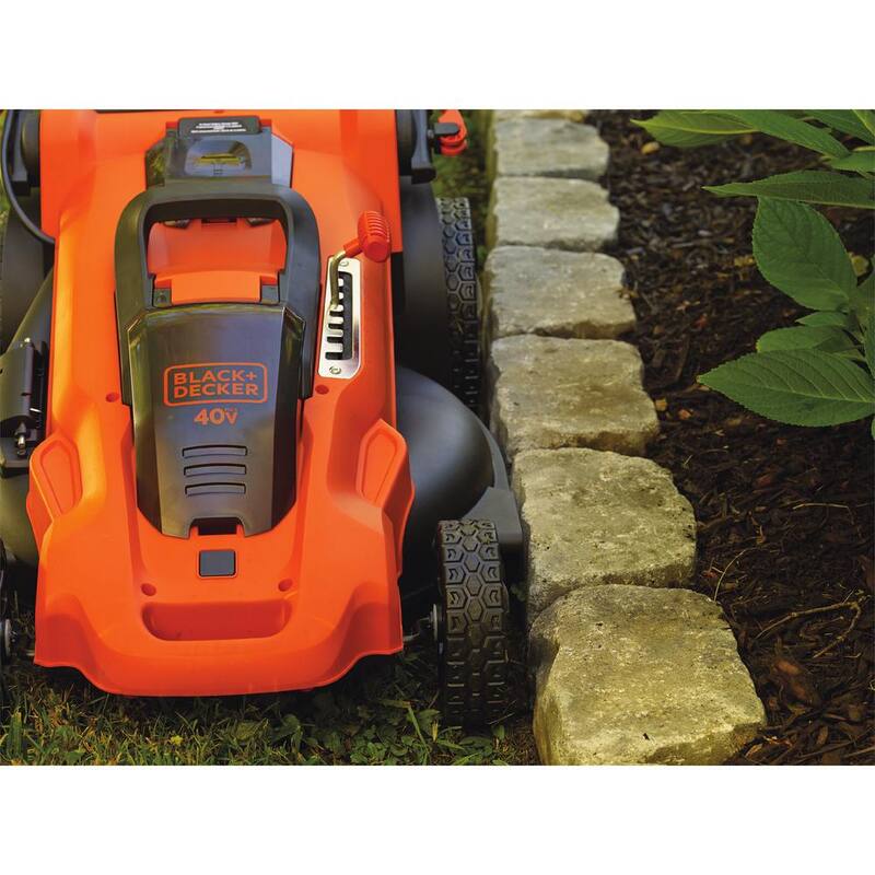 BLACK+DECKER 40V MAX 20 in. Battery Powered Walk Behind Push Lawn Mower with (2) 2Ah Batteries & Charger - CM2043C