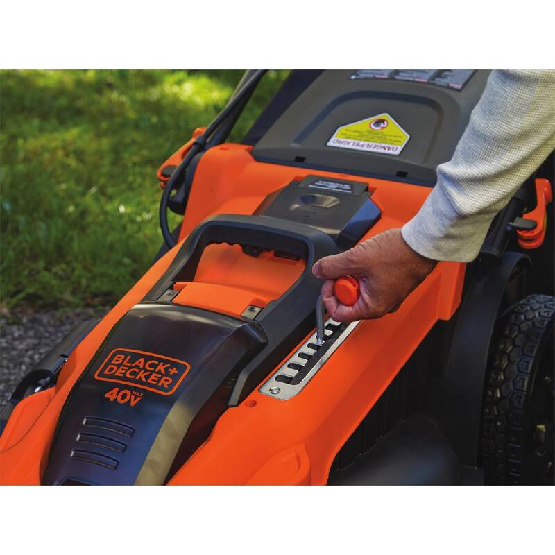BLACK+DECKER 40V MAX 20 in. Battery Powered Walk Behind Push Lawn Mower with (2) 2Ah Batteries & Charger - CM2043C