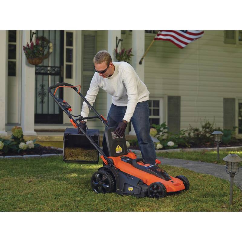 BLACK+DECKER 40V MAX 20 in. Battery Powered Walk Behind Push Lawn Mower with (2) 2Ah Batteries & Charger - CM2043C