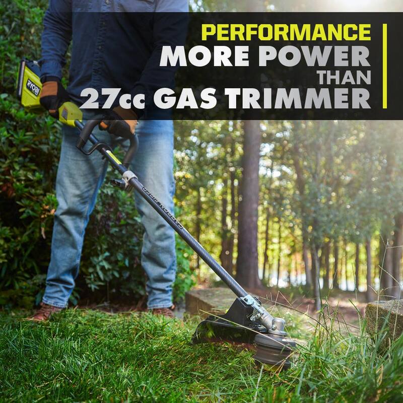 RYOBI 40-Volt HP Brushless 20 in. Cordless Electric Walk Behind Self-Propelled Mower and Trimmer - (2) Batteries/(2) Chargers - RY401180VNM-RY40HPST01K