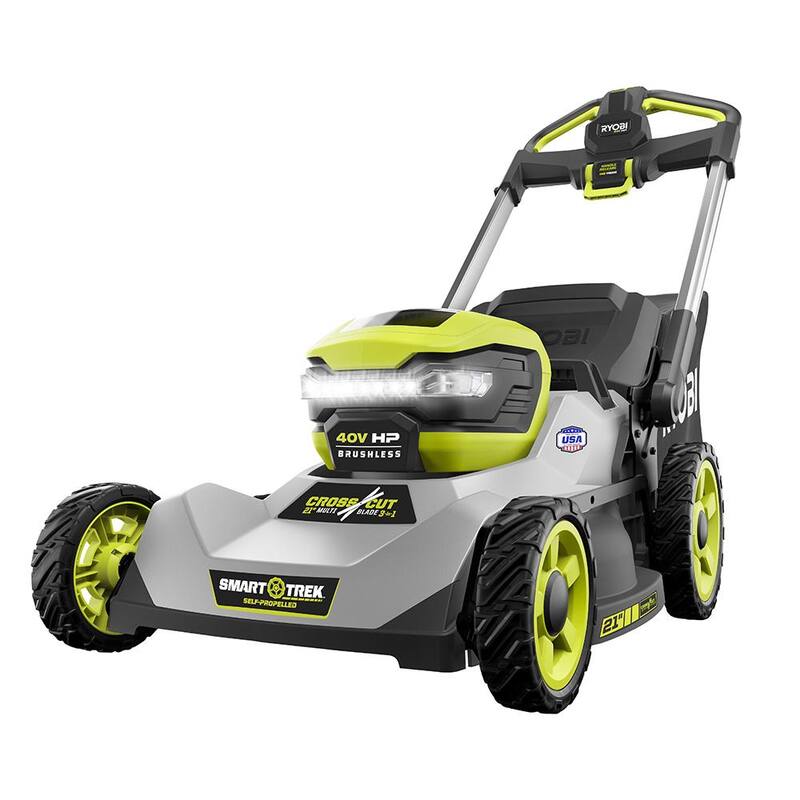 RYOBI 40-Volt HP Brushless 21 in. Cordless Battery Walk Behind Dual-Blade Self-Propelled Mower (Tool Only) - RY401015BTL