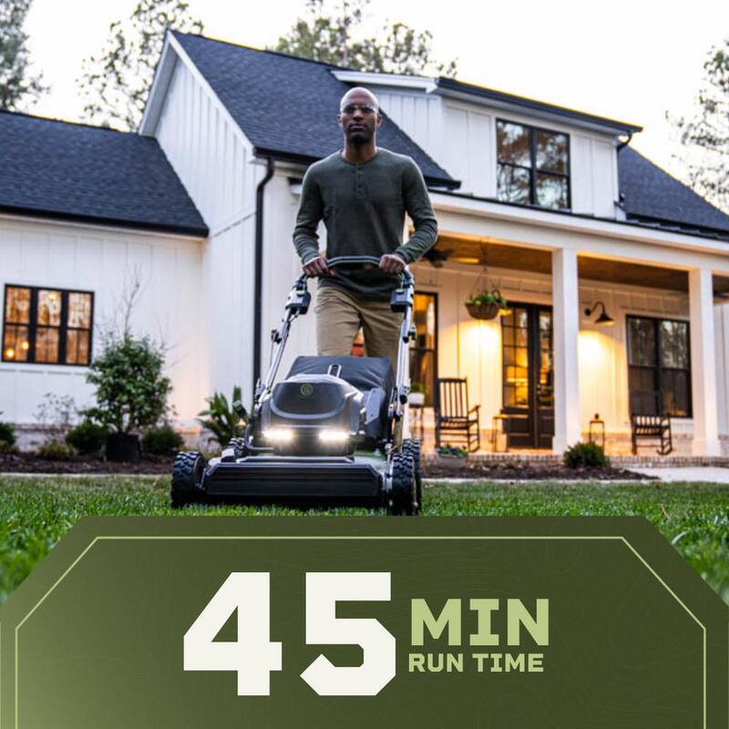 Green Machine 62V Brushless 22 in. Electric Cordless Battery Self- Propelled Lawn Mower with 2 4.0 Ah Batteries and Charger - GMSM6200