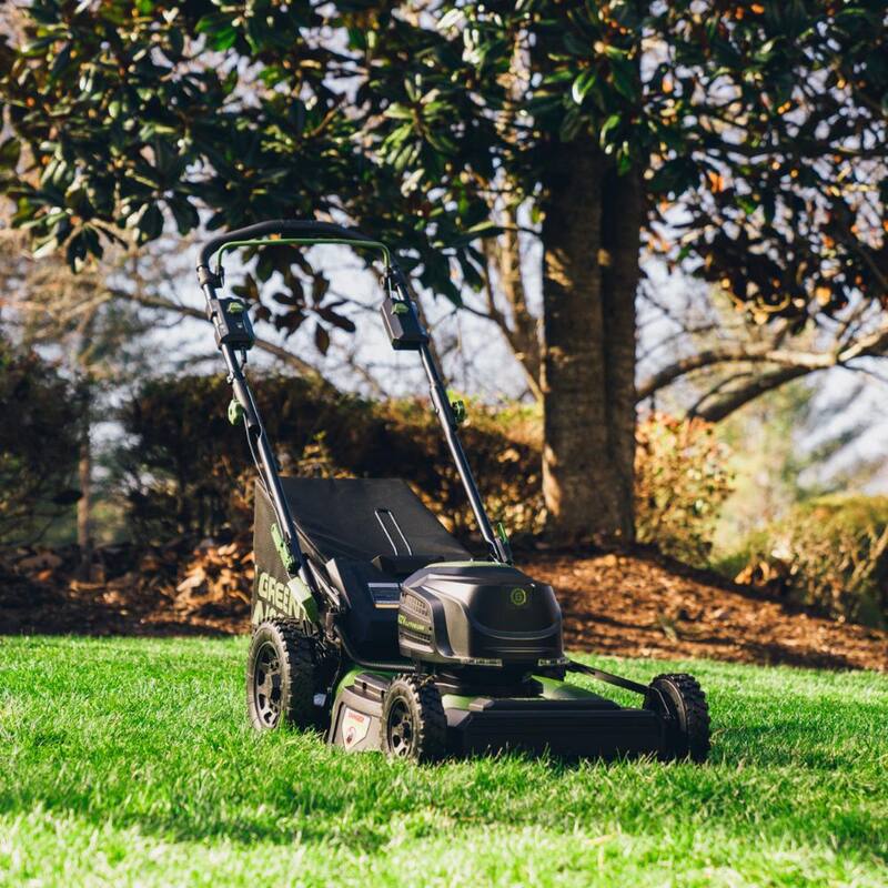 Green Machine 62V Brushless 22 in. Electric Cordless Battery Self- Propelled Lawn Mower with 2 4.0 Ah Batteries and Charger - GMSM6200