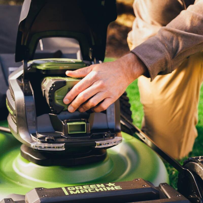 Green Machine 62V Brushless 22 in. Electric Cordless Battery Self- Propelled Lawn Mower with 2 4.0 Ah Batteries and Charger - GMSM6200