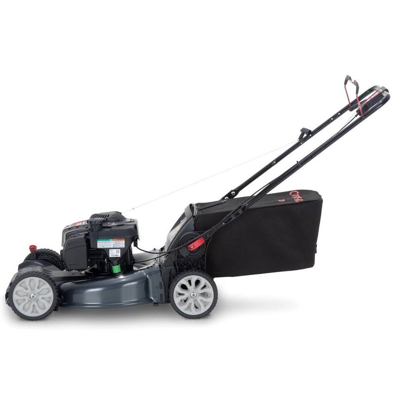 Troy-Bilt XP 21 in. 150 cc Vertical Storage Briggs and Stratton ReadyStart Series Gas Engine 3-in-1 FWD Self Propelled Lawn Mower - TB220B XP Space Savr