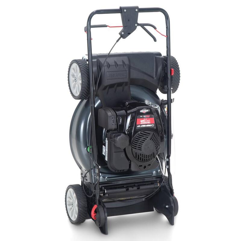 Troy-Bilt XP 21 in. 150 cc Vertical Storage Briggs and Stratton ReadyStart Series Gas Engine 3-in-1 FWD Self Propelled Lawn Mower - TB220B XP Space Savr