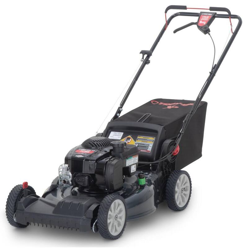 Troy-Bilt XP 21 in. 150 cc Vertical Storage Briggs and Stratton ReadyStart Series Gas Engine 3-in-1 FWD Self Propelled Lawn Mower - TB220B XP Space Savr