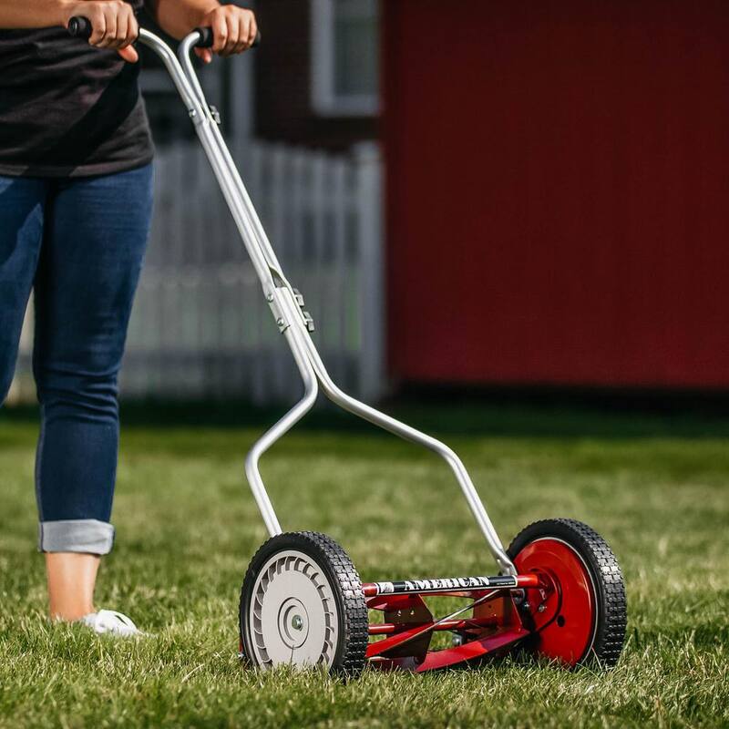 American Lawn Mower Company 14 in. 5-Blade Manual Walk Behind Reel Lawn Mower - 1304-14-21