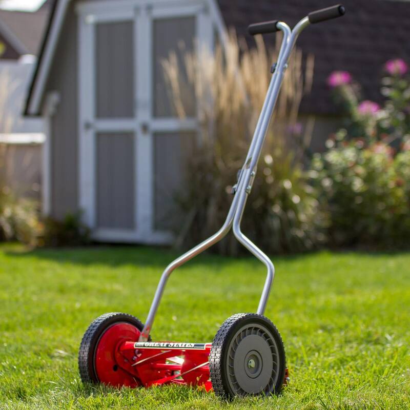 Great States 14 in. 5-Blade Manual Walk Behind Reel Lawn Mower - 304-14-21