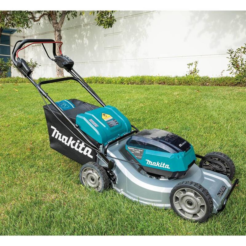 Makita 21 in. 18V X2 (36V) LXT Lithium-Ion Brushless Cordless Walk Behind Self-Propelled Lawn Mower Kit (5.0Ah) - XML09PT1
