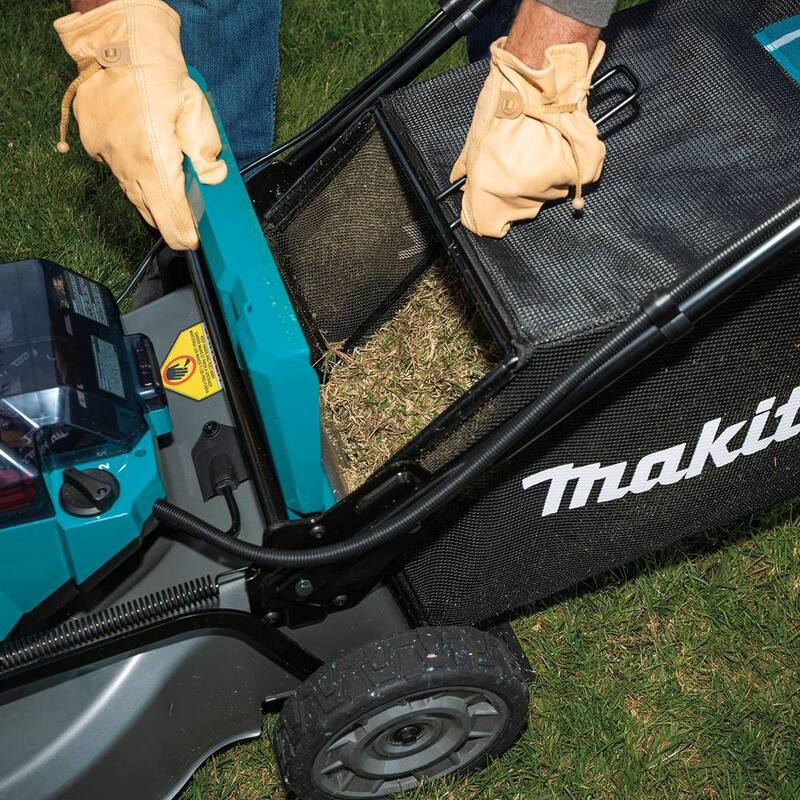 Makita 21 in. 18V X2 (36V) LXT Lithium-Ion Cordless Walk Behind Push Lawn Mower Kit with 4 Batteries (5.0 Ah) - XML07PT1
