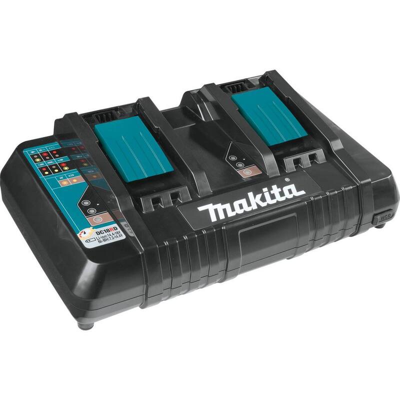 Makita 18 in. 18V X2 (36V) LXT Lithium-Ion Cordless Walk Behind Self Propelled Lawn Mower Kit with 4 Batteries (5.0 Ah) - XML06PT1