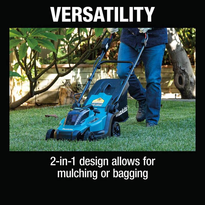 Makita 13 in. 18V LXT Lithium-Ion Cordless Walk Behind Push Lawn Mower Kit (4.0Ah) - XML12SM1
