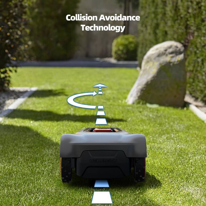 smonet 8 in. Robot Lawn Mower - Automatic Lawnmower Battery Powered APP Control, Smart Path Planning, Up to 1/4 Acre - RLM1000