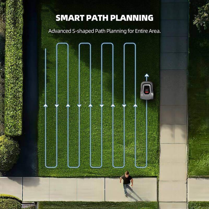 smonet 8 in. Robot Lawn Mower - Automatic Lawnmower Battery Powered APP Control, Smart Path Planning, Up to 1/4 Acre - RLM1000