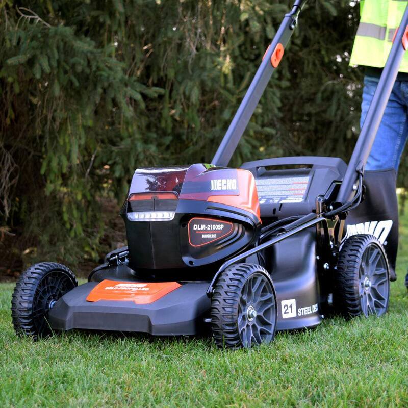 ECHO eFORCE 56-Volt 21 in. Cordless Battery Walk Behind Self-Propelled Lawn Mower (Tool Only) - DLM-2100SPBT