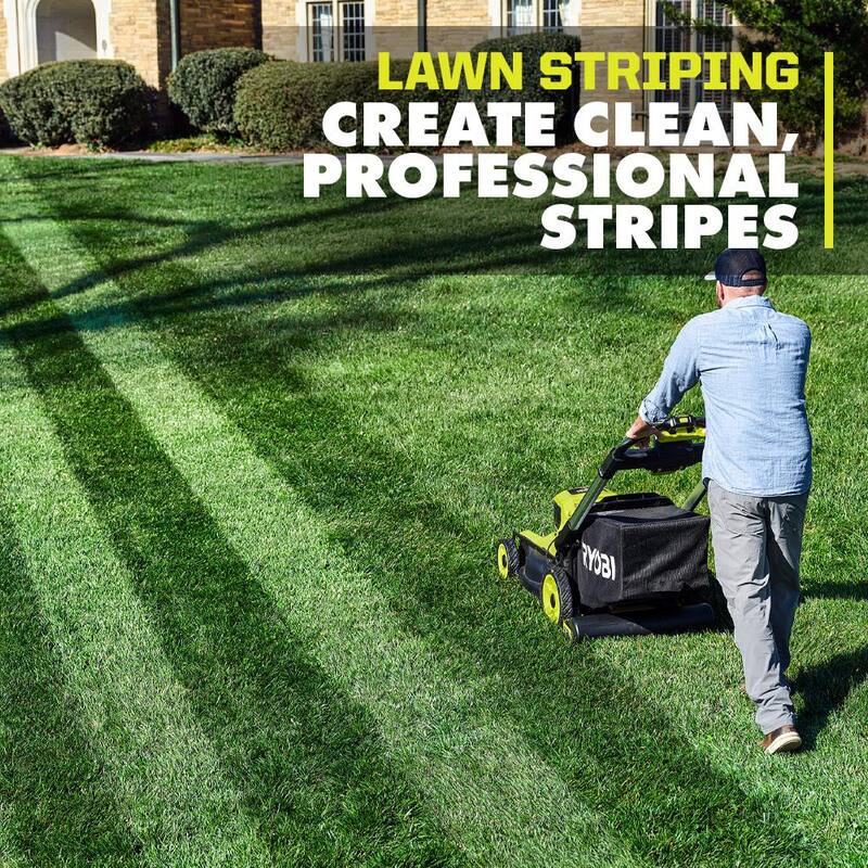 RYOBI 40V HP Brushless 21 in Cordless Walk Behind Self-Propelled Lawn Mower & Lawn Striper w/(2) 6.0 Ah Batteries and Charger - RY401140-ACLS01