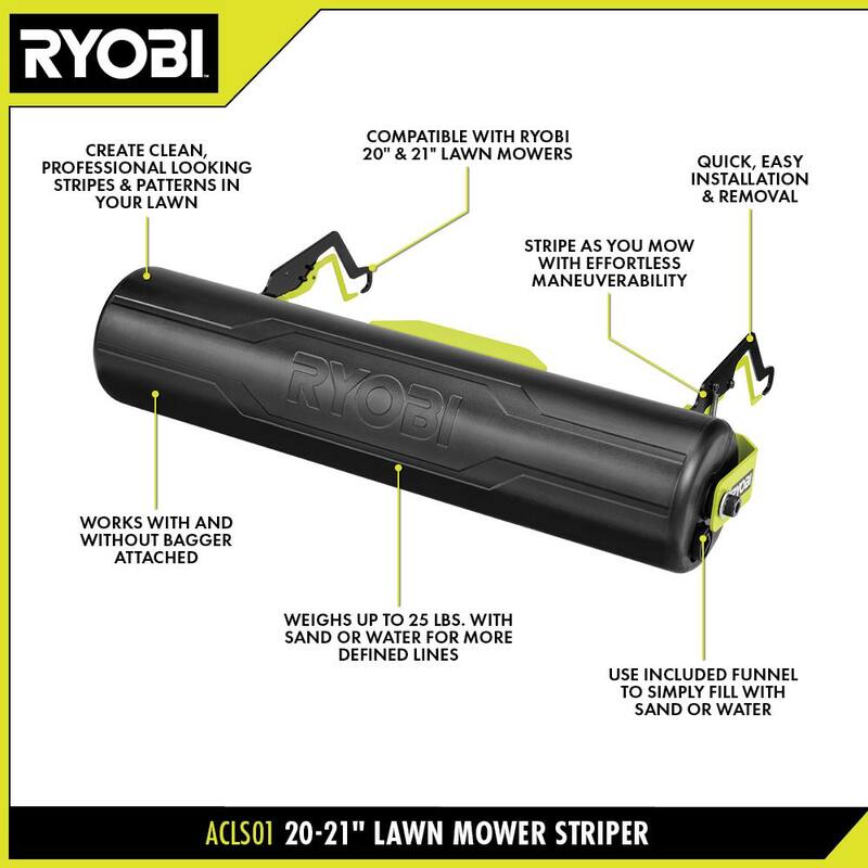 RYOBI 40V HP Brushless 21 in Cordless Walk Behind Self-Propelled Lawn Mower & Lawn Striper w/(2) 6.0 Ah Batteries and Charger - RY401140-ACLS01