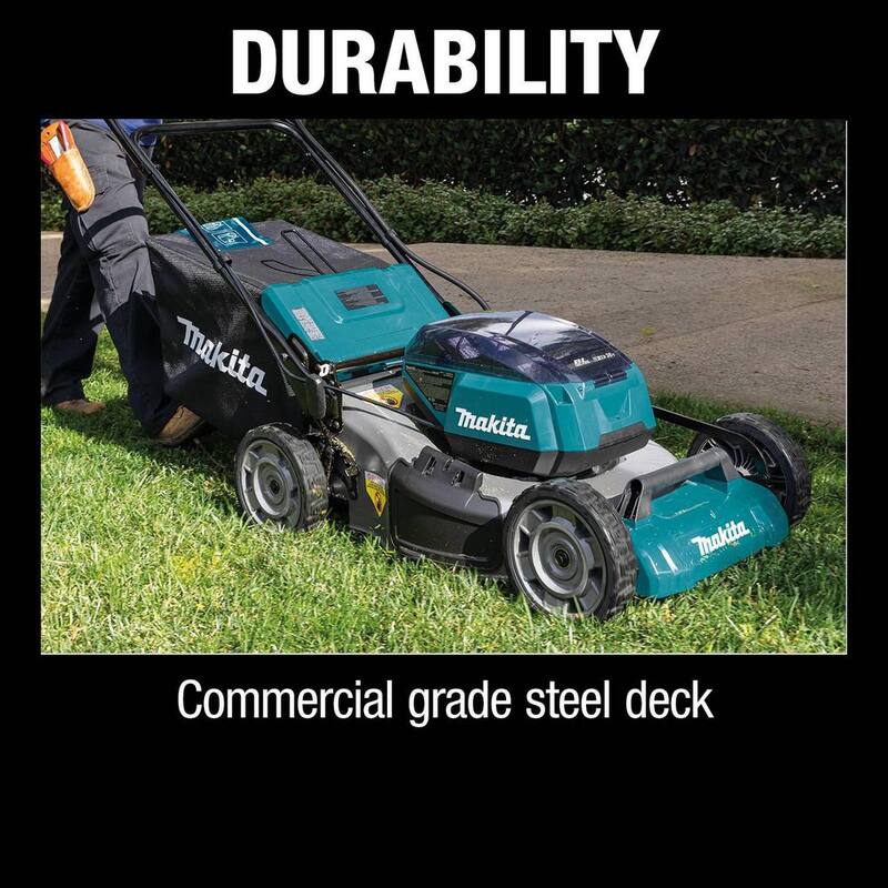 Makita 21 in. 18V X2 (36V) LXT Walk Behind Push Lawn Mower Kit with 4 Batteries (5.0 Ah) with 18V X2 (36V) LXT Blower - XML07PT1-XBU02Z