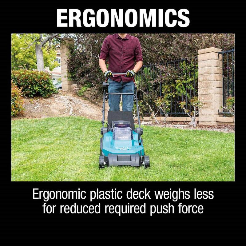 Makita 18V X2 (36V) LXT Cordless 17 in. Residential Lawn Mower Kit (5.0Ah) with bonus 18V LXT 20 L.E.D. Work Light, Light Only - XML05PT-DML805