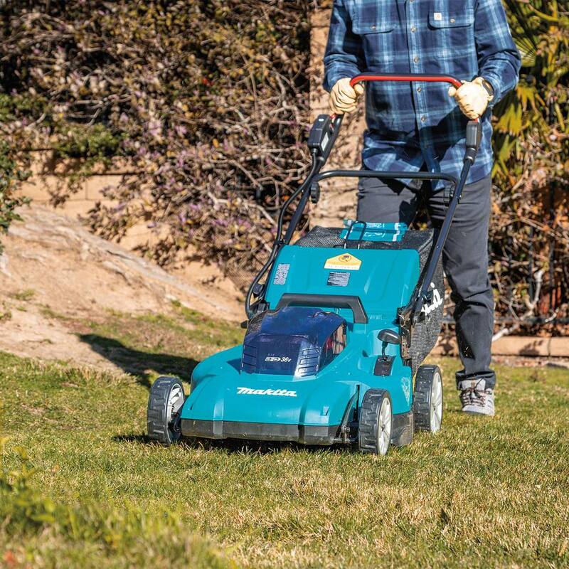 Makita 18V X2 (36V) LXT Lithium-Ion Cordless 19 in. Walk Behind Lawn Mower Kit w/4 batteries (4.0Ah) - XML13CM1