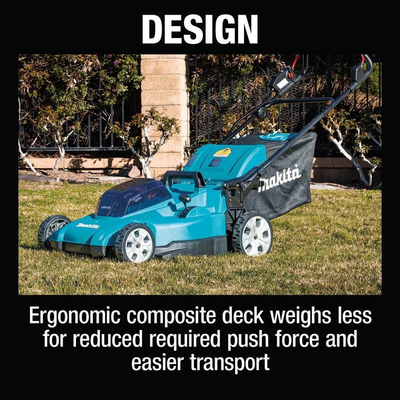 Makita 18V X2 (36V) LXT Lithium-Ion Cordless 19 in. Walk Behind Lawn Mower Kit w/4 batteries (4.0Ah) - XML13CM1