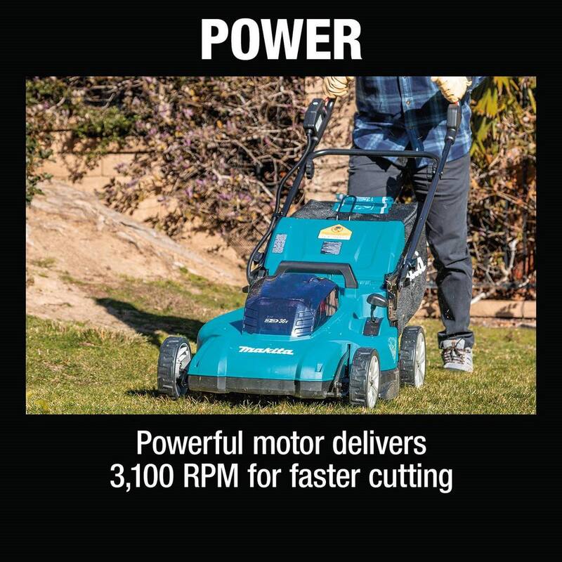 Makita 18V X2 (36V) LXT Lithium-Ion Cordless 19 in. Walk Behind Lawn Mower Kit w/4 batteries (4.0Ah) - XML13CM1