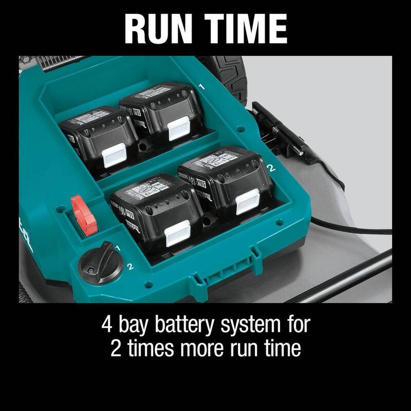 Makita 18 in. 18V X2 (36V) LXT Walk Behind Self Propelled Lawn Mower Kit w/4 Batteries(5.0 Ah) with 18V X2 (36V) LXT Blower - XML06PT1-XBU02Z