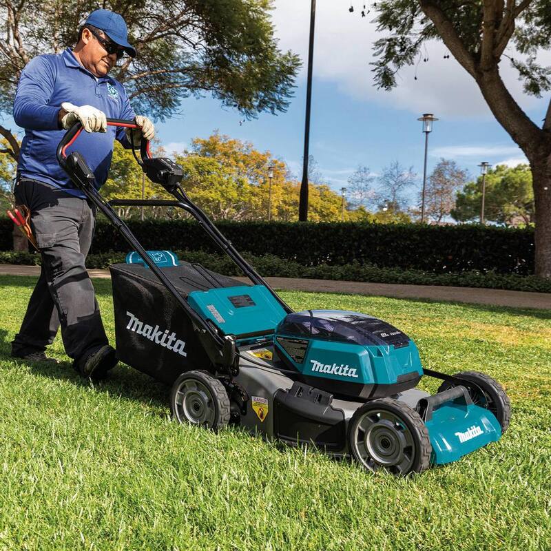 Makita 18V X2(36V) LXT Lithium-Ion Cordless 21 in. Walk Behind Lawn Mower Kit w/4 Batteries 5.0Ah with 18V Blower, Tool Only - XML08PT1-XBU03Z