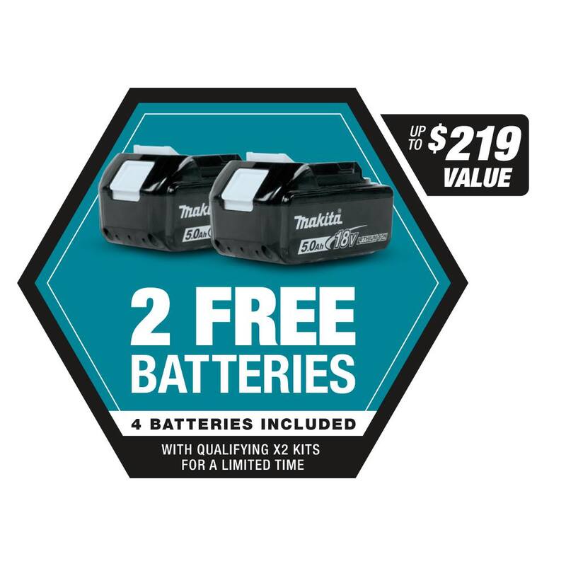 Makita 18-Volt X2 (36V) LXT Cordless 21 in. Commercial Lawn Mower Kit & 4 Batteries (5.0Ah) with bonus 18-Volt Blower & Charger - XML08XBU03ZDCRC