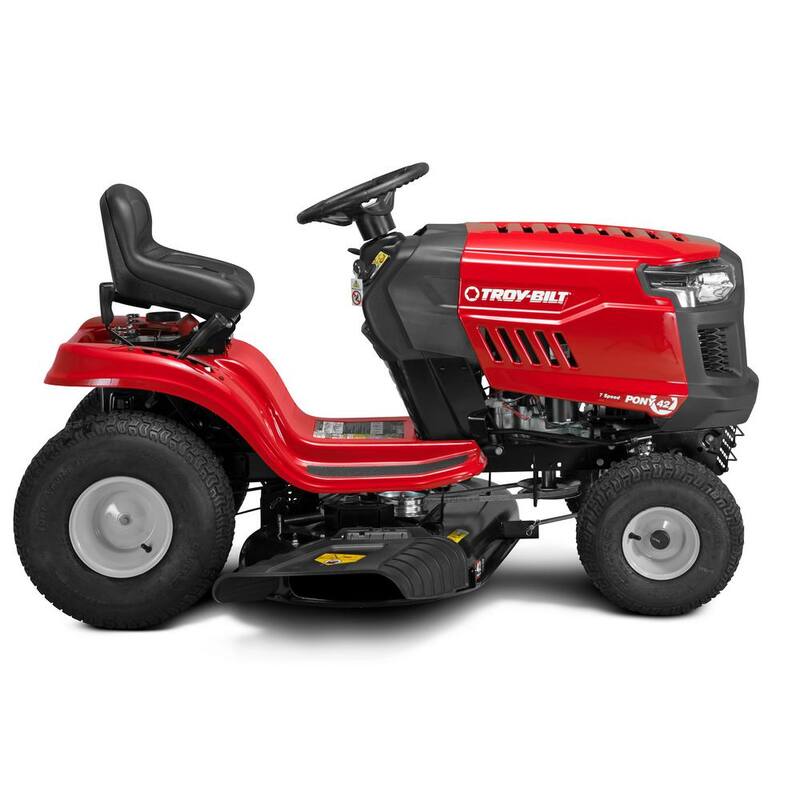 Troy-Bilt Pony 42 in. 15.5 HP Briggs and Stratton 7-Speed Manual Drive Gas Front Engine Riding Lawn Tractor - Pony 42