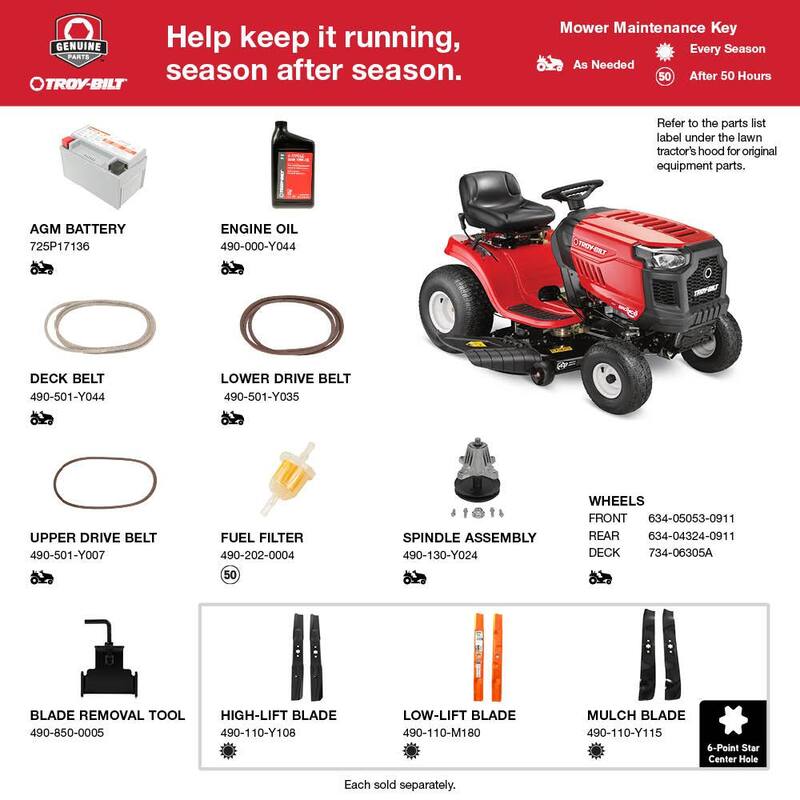 Troy-Bilt Bronco 42 in. 547CC Engine Automatic Drive Gas Riding Lawn Mower - Bronco 42T