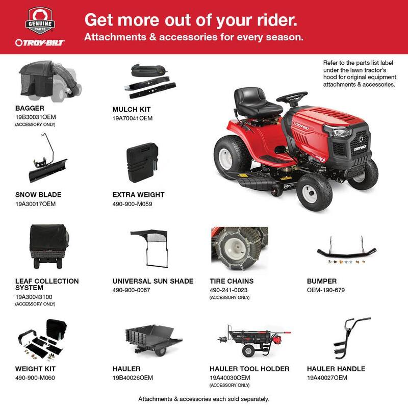 Troy-Bilt Bronco 42 in. 547CC Engine Automatic Drive Gas Riding Lawn Mower - Bronco 42T