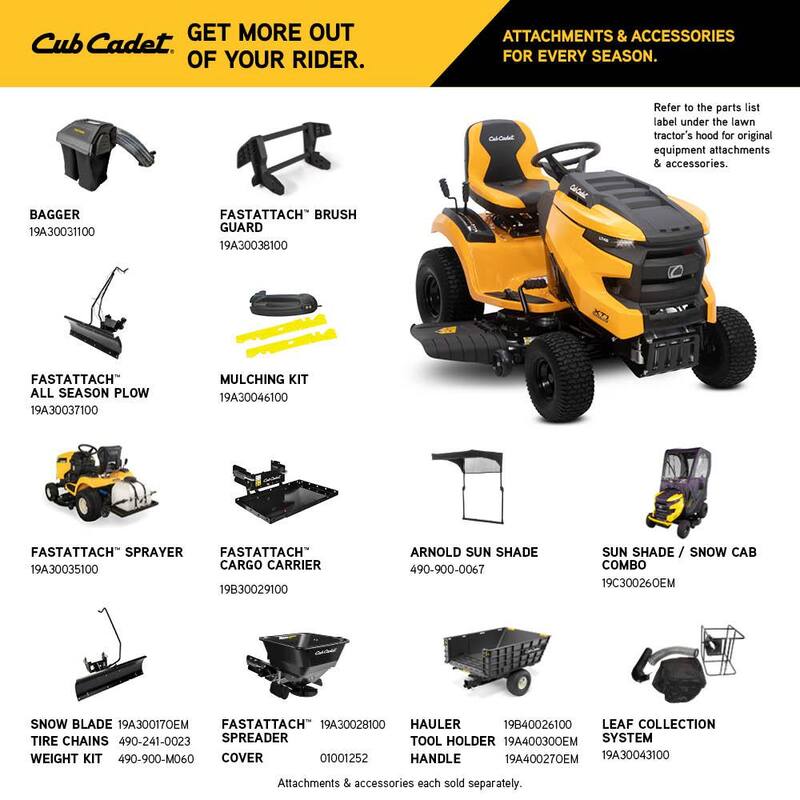 Cub Cadet XT1 Enduro LT 42 in. 19 HP Briggs and Stratton Engine Hydrostatic Drive Gas Riding Lawn Tractor - LT42B