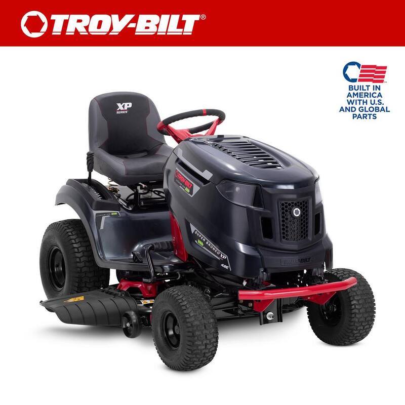 Troy-Bilt XP 42 in. 56-Volt MAX 60 Ah Battery Lithium-Ion Electric Drive Cordless Riding Lawn Tractor - Super Bronco 42E XP