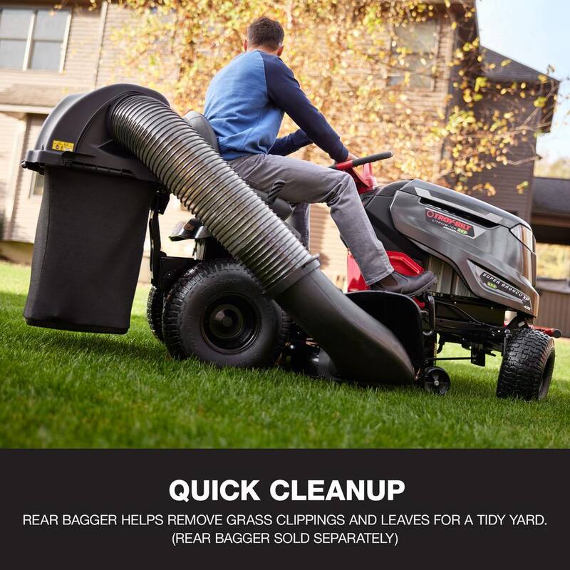 Troy-Bilt XP 42 in. 56-Volt MAX 60 Ah Battery Lithium-Ion Electric Drive Cordless Riding Lawn Tractor - Super Bronco 42E XP