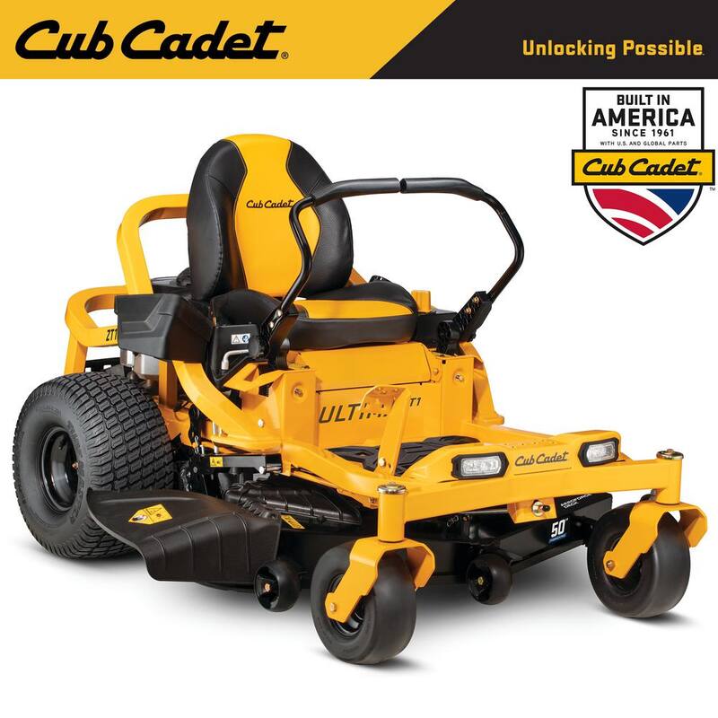 Cub Cadet Ultima ZT1 50 in. Fabricated Deck 23HP V-Twin Kawasaki FR Series Engine Dual Hydro Drive Gas Zero Turn Riding Lawn Mower - Ultima ZT1-50